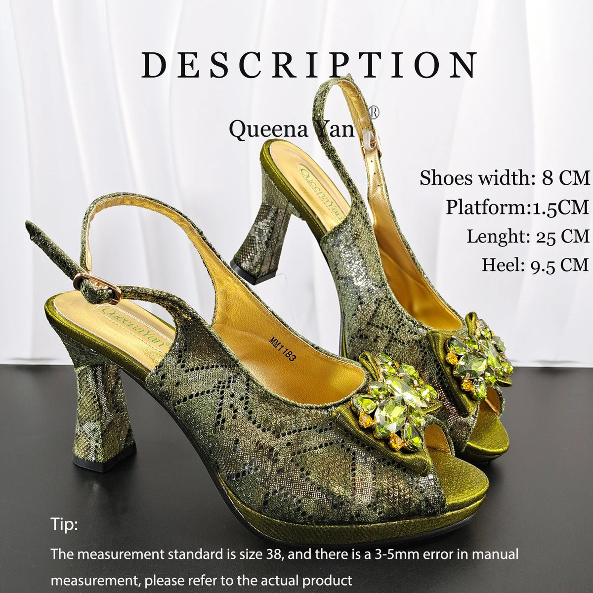 New Arrive Peep Toe Heels Bigger Size for Women 2026 Elegant Party Pink Color Diamond Pumps Italian Shoes and Bags Matching Set