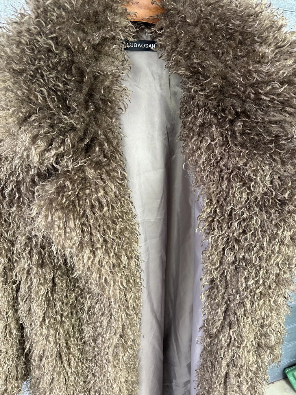 LANMREM Colorful Women's Furry Coat Rose Pink Faux Fur Coat Suit Collar Autumn Winter Thick Cardigan Long Overcoat Chic 2DB5859