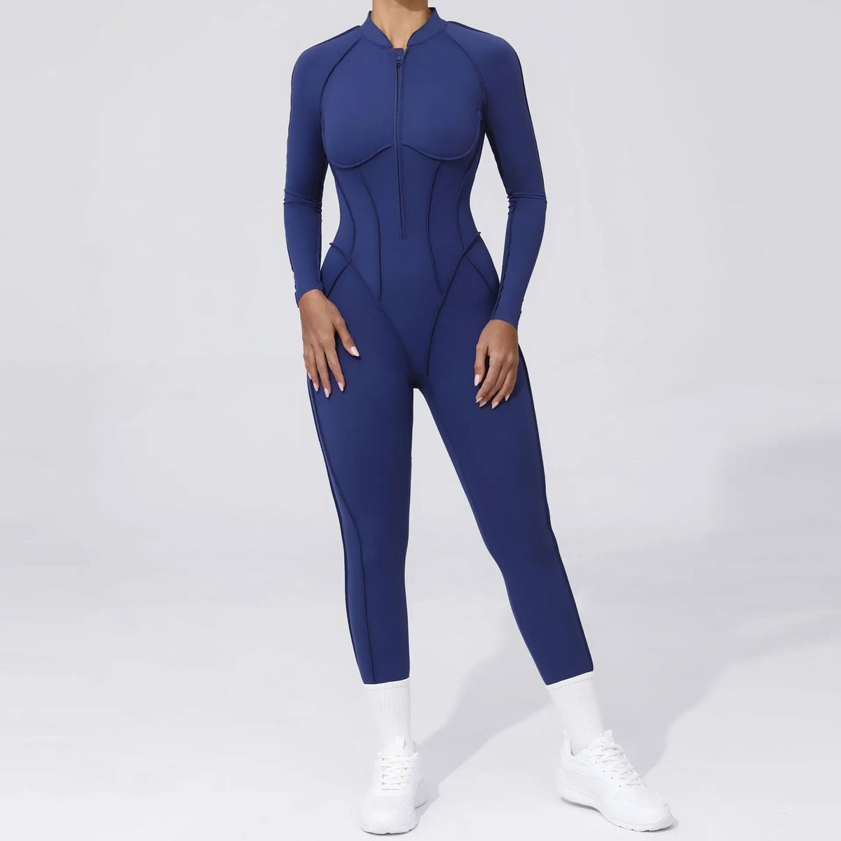 Women’s Sleeveless Yoga Jumpsuit with Open-Back Detail