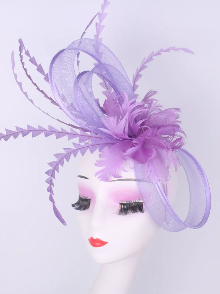 Wedding Veils Wedding Pillbox Cap Women Vintage Red White Black Fascinators Hat New Fashion Party Headpiece Feathers Hats Femme