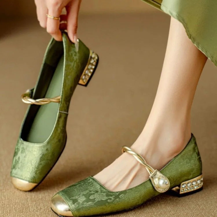 2026 Hot Sale Women's Versatile French Style Shallow Mouth Single Shoes Casual Lightweight Mary Jane Shoes