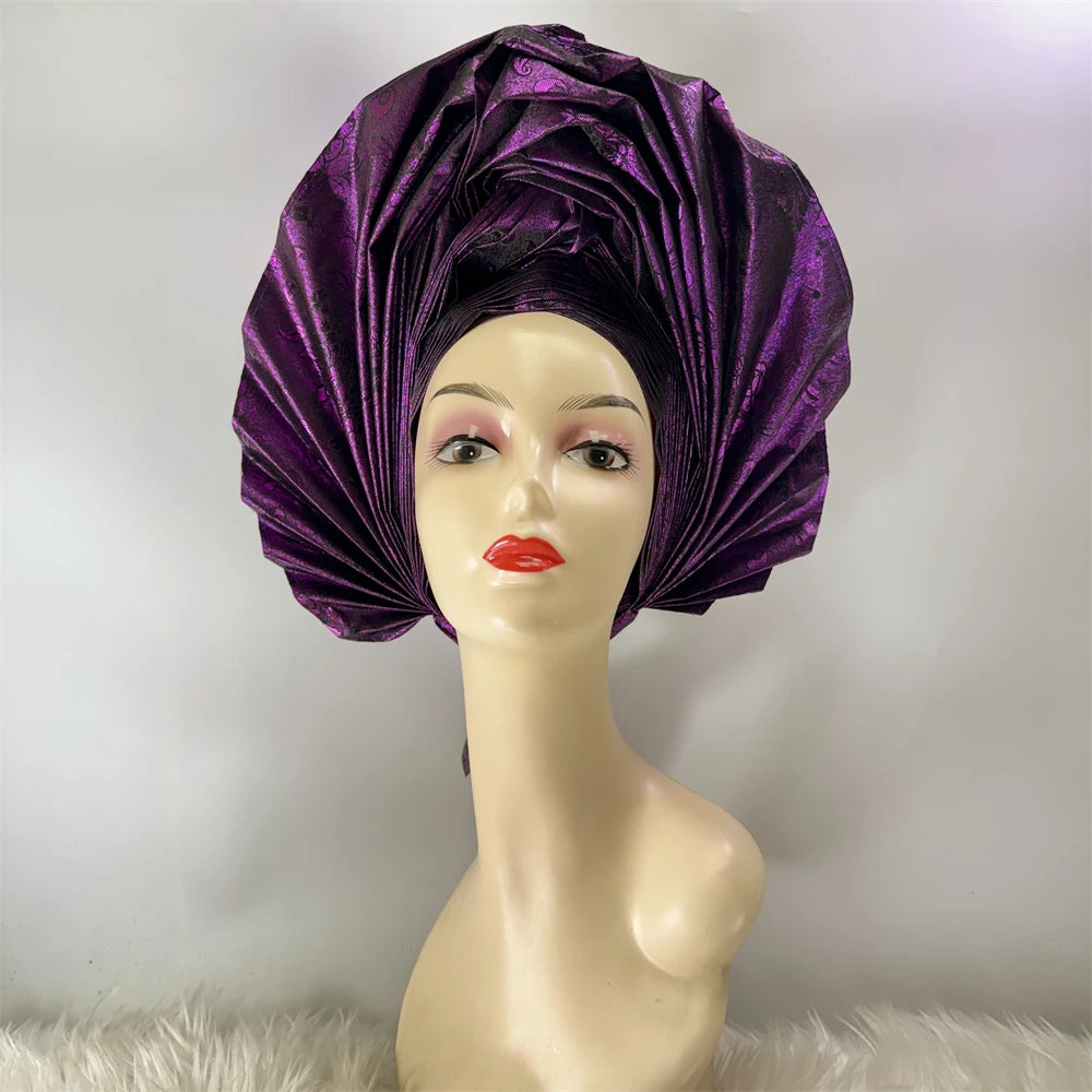Women's Sego Head Wrap | Pre-Made African Gele Turban for Weddings & Parties | AvantBah