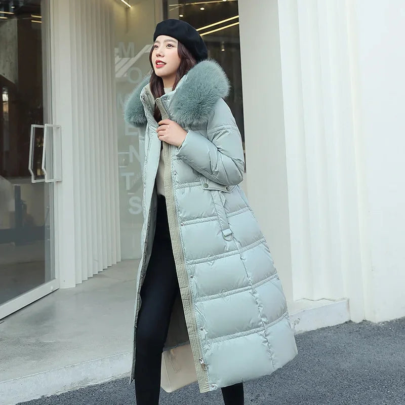 Women's Winter New Cotton-padded Jacket Long Over-the-knee Coat