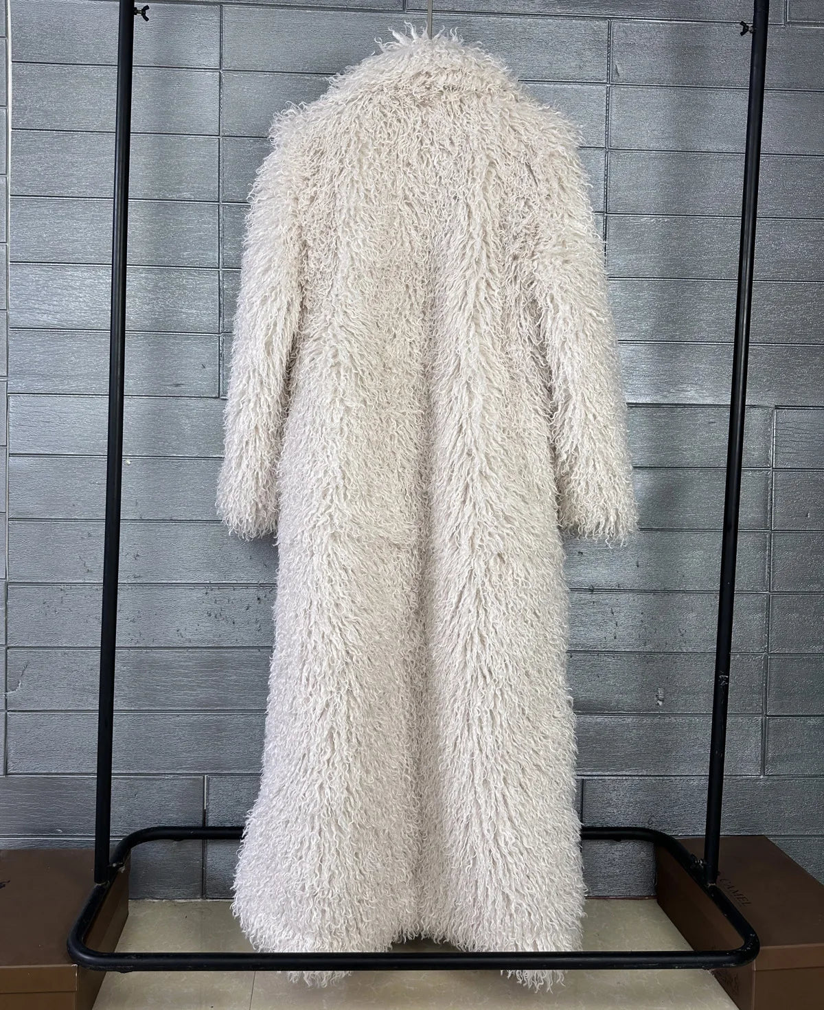 LANMREM Colorful Women's Furry Coat Rose Pink Faux Fur Coat Suit Collar Autumn Winter Thick Cardigan Long Overcoat Chic 2DB5859