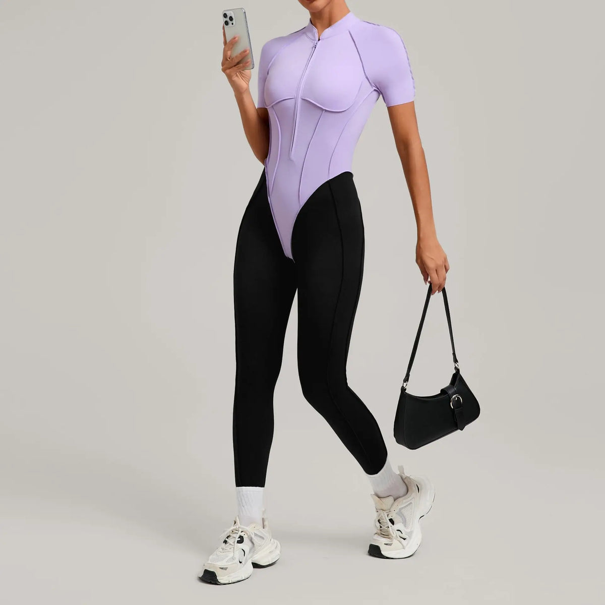 Women’s Sleeveless Yoga Jumpsuit with Open-Back Detail