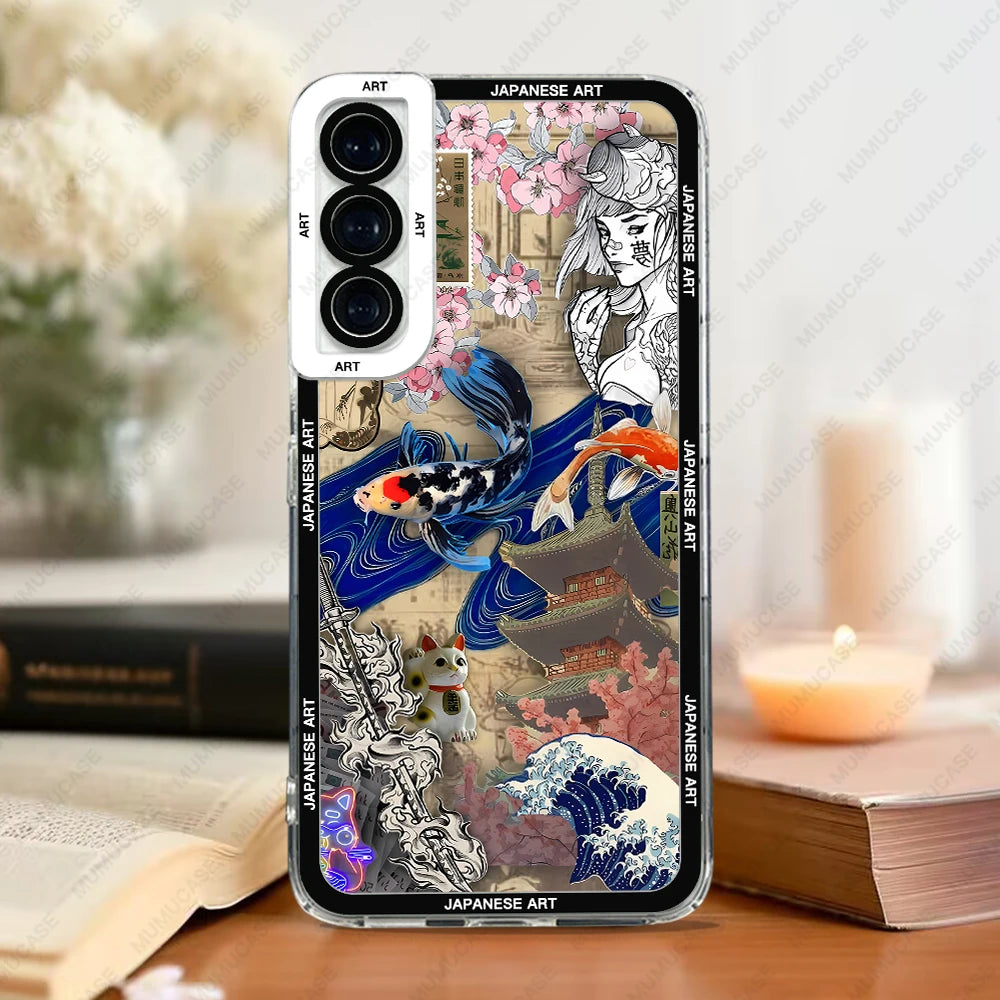 Samsung Galaxy Phone Case – Japanese Art Print TPU Cover