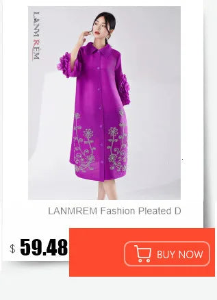 LANMREM Elegant Pleated Dress For Women Stand Collar Puff Sleeves High Stretch Personalized Dresses 2025 Spring New 2Z2817