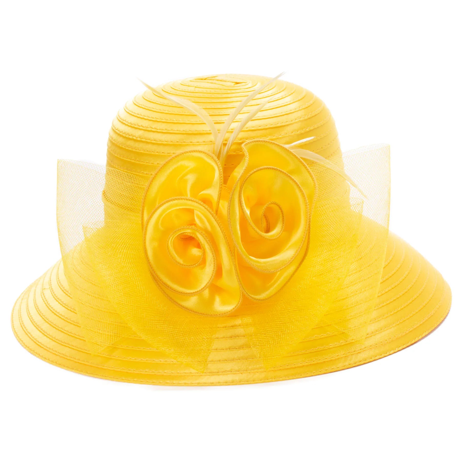 Lawliet Chapeaux d'été à large bord pour femmes, avec plumes, résille, fascinateur, chapeaux de plage, de mariée, de mère, de mariage, de derby, d'église, casquette A433