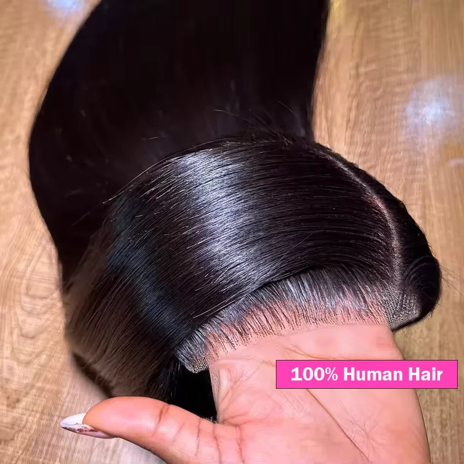 40 Inch Straight Drawstring 360 Full Lace Wig Human Hair 100% 13x6 HD Transparent Lace Frontal Wigs 5x5 Glueless Wigs For Women