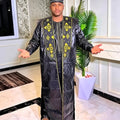 3 PCS Set African Clothes for Men Dashiki Tradition Outfit Robe Embroidery Tops Pants Suits Bazin Muslim Wedding Party Clothing