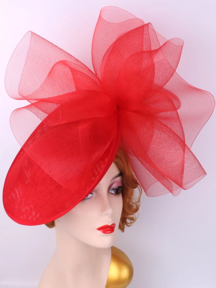 Elegant Wedding Mesh Flower Fascinator Hat for Women Tea Party Headpiece Royal Ascot