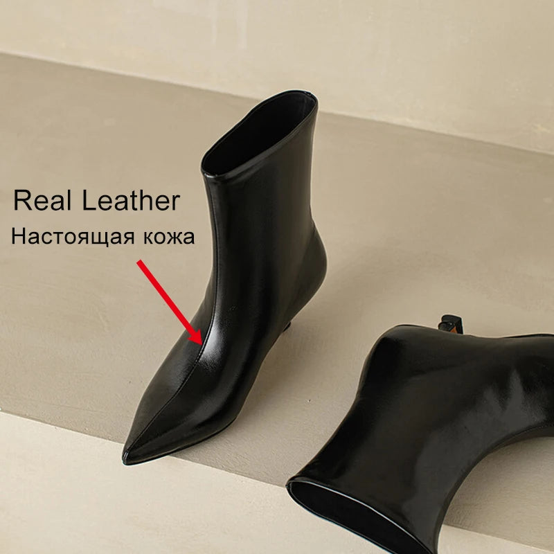 Women's Real Leather Ankle Boots