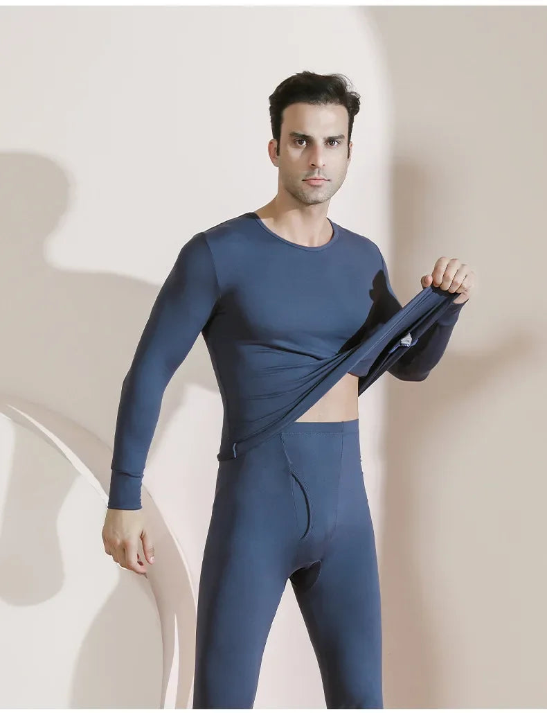 Men's Plus Size Thermal Underwear Suit | Fleece Long Johns Winter Homewear | HotTrendyPicks