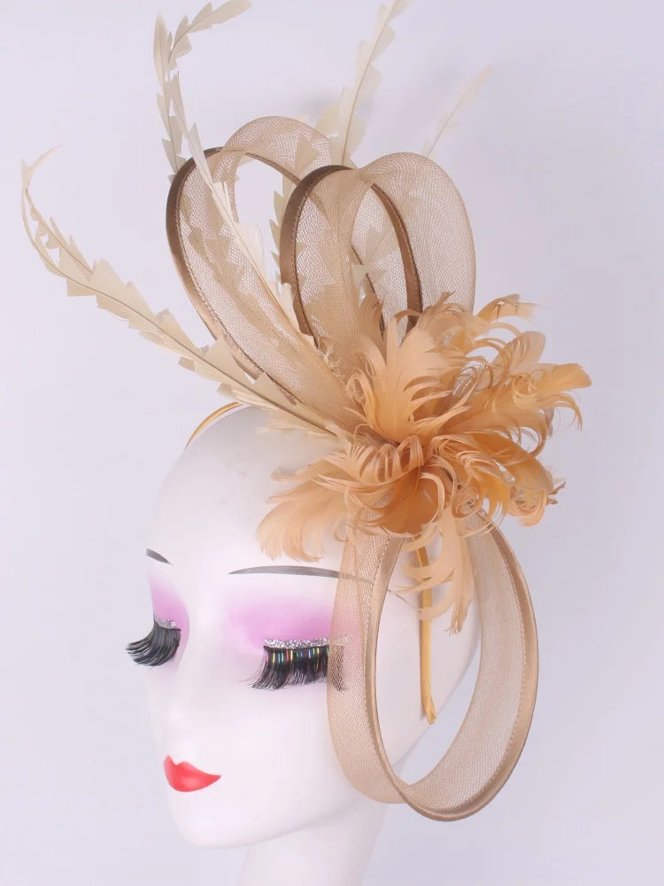 Wedding Veils Wedding Pillbox Cap Women Vintage Red White Black Fascinators Hat New Fashion Party Headpiece Feathers Hats Femme