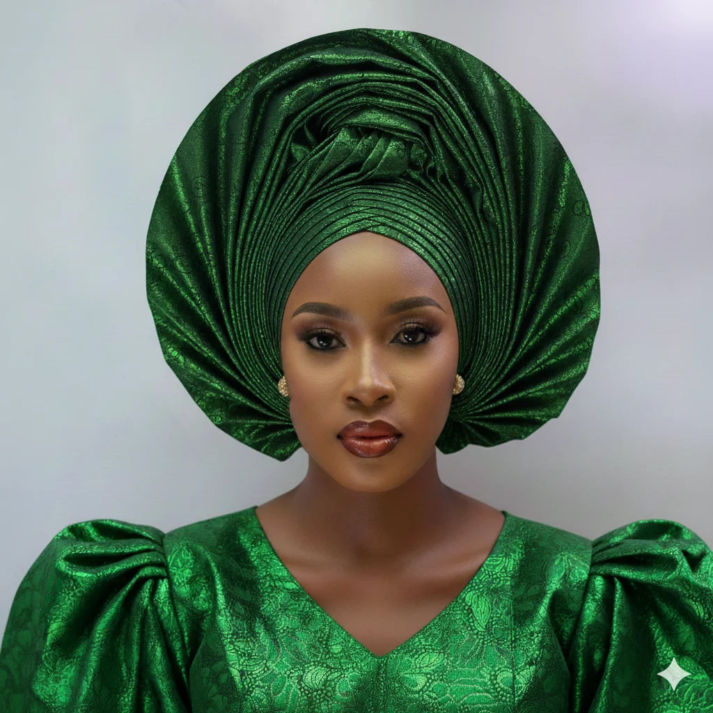 Women's Sego Head Wrap | Pre-Made African Gele Turban for Weddings & Parties | AvantBah