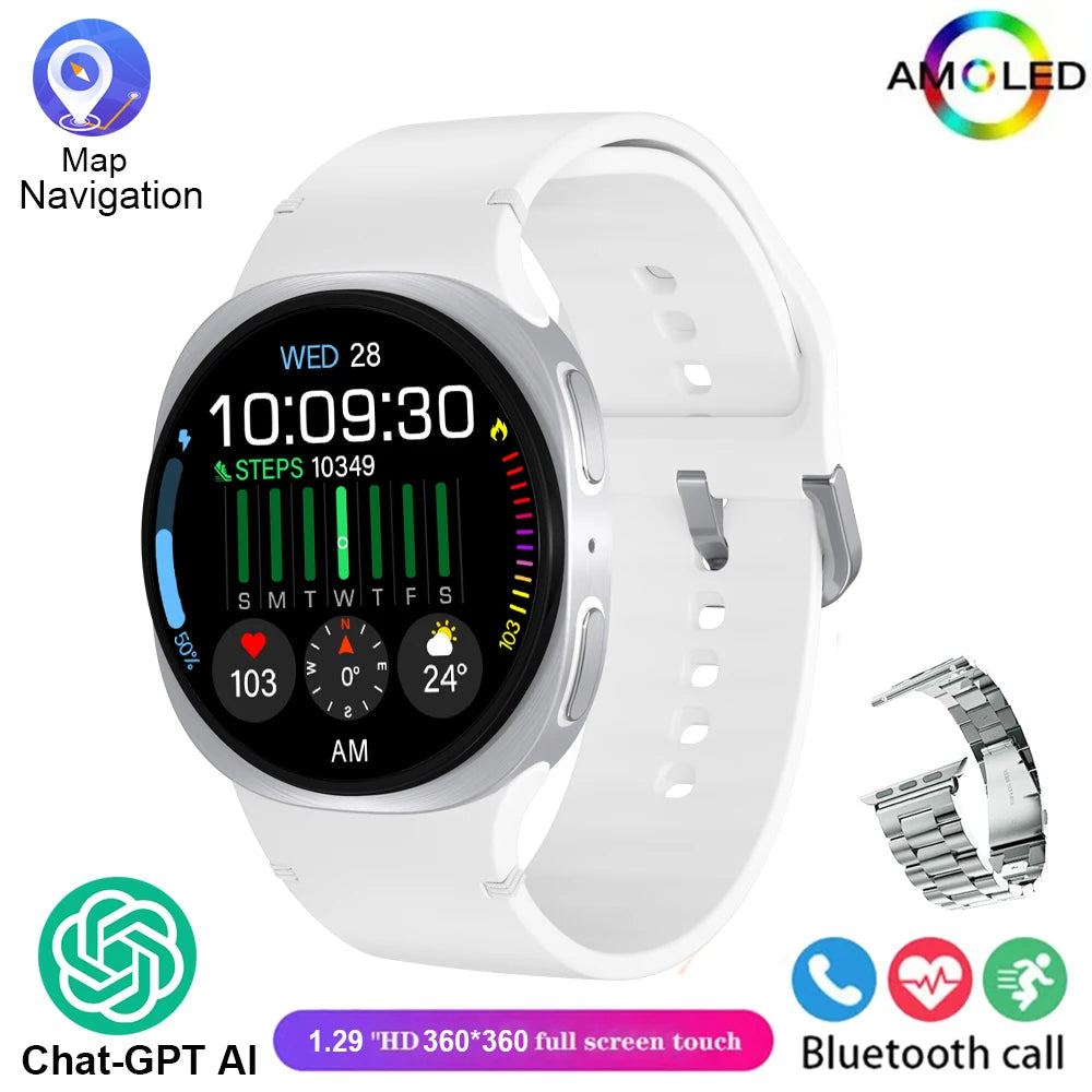 2025 GPS Smart Watch | AMOLED Heart Rate Bluetooth Call Waterproof | Men & Women
