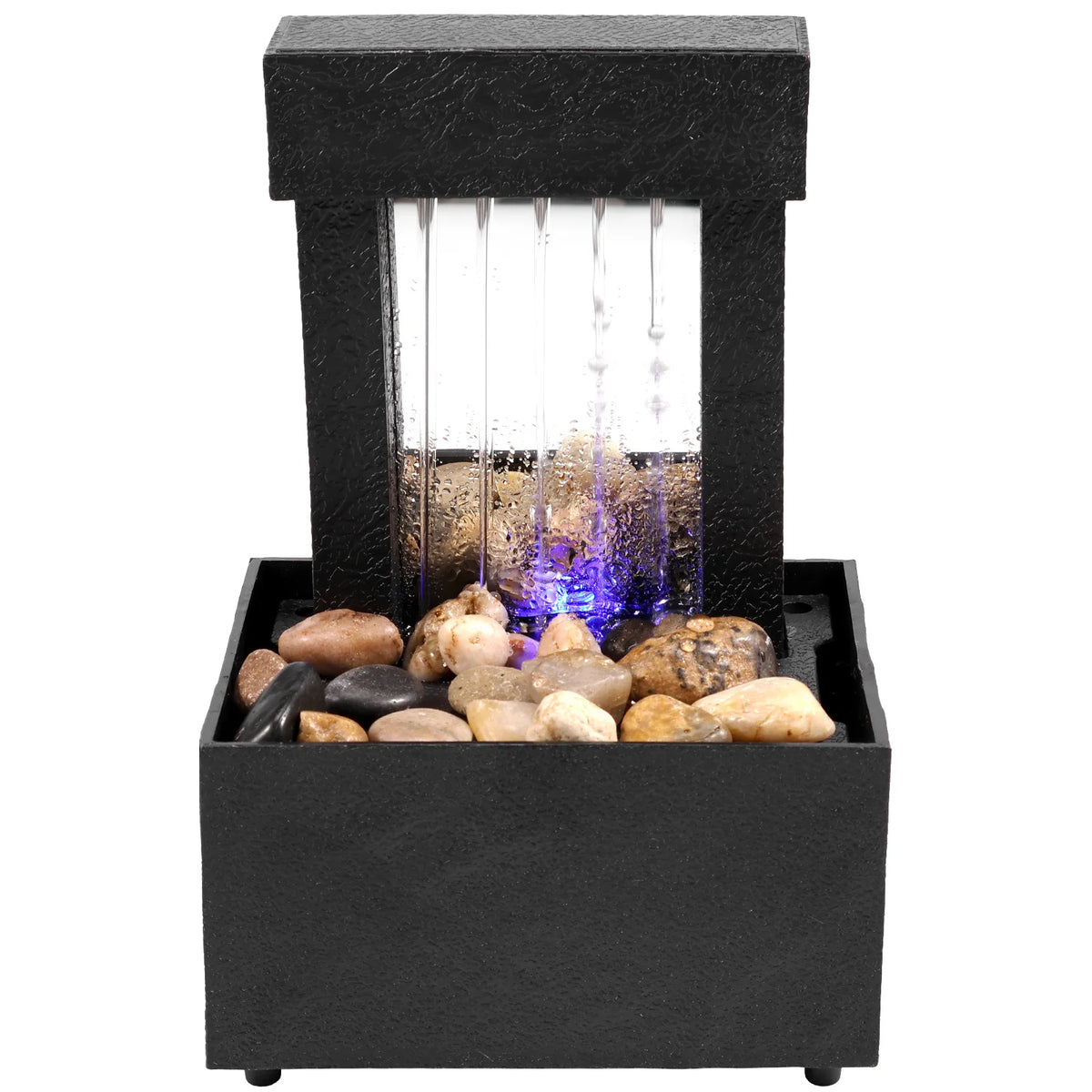 Tabletop Waterfall Fountain with Soft Lights – Desktop Relaxation Decor