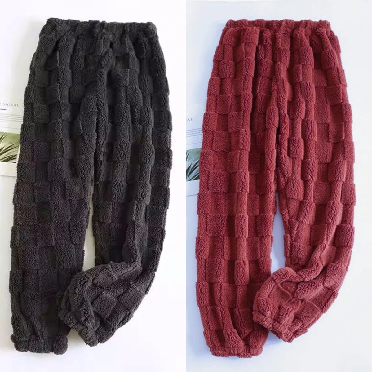 Ensemble pyjama écossais pour femme | Haut pull & pantalon de nuit à taille élastique…