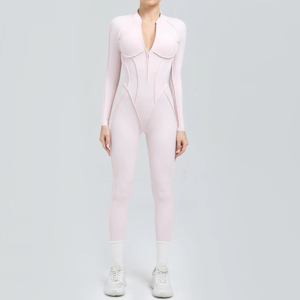 Women’s Sleeveless Yoga Jumpsuit with Open-Back Detail