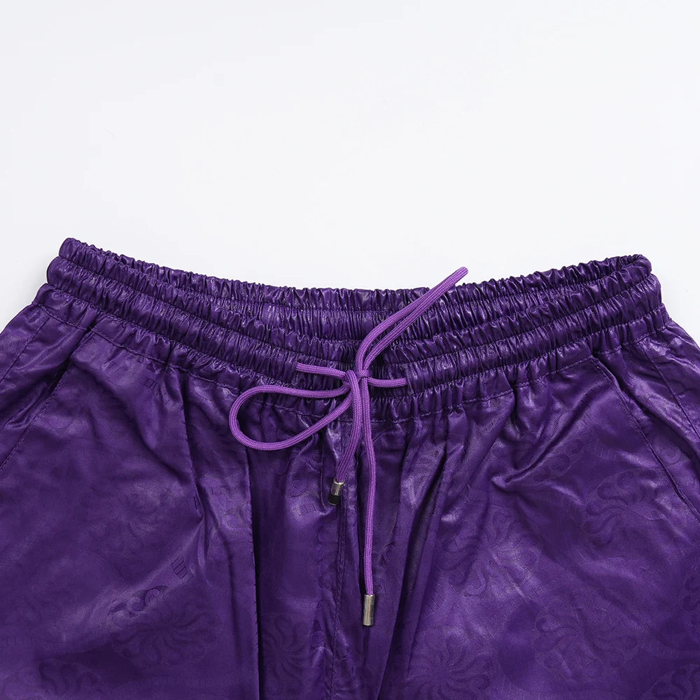 African Clothes for Men Bazin Riche Embroidery Design Long Sleeve Tops And Pants Suits 3 PCS Traditional Purple Outfit