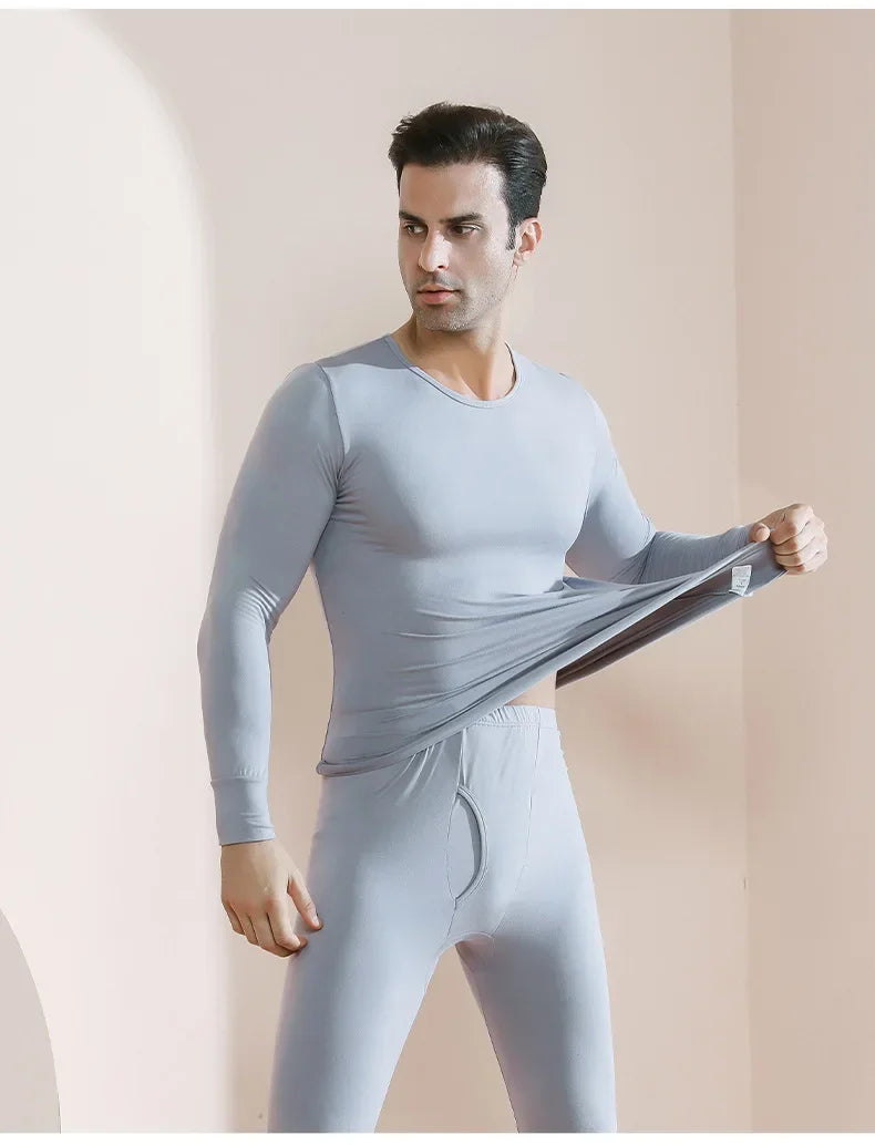 Men's Plus Size Thermal Underwear Suit | Fleece Long Johns Winter Homewear | HotTrendyPicks