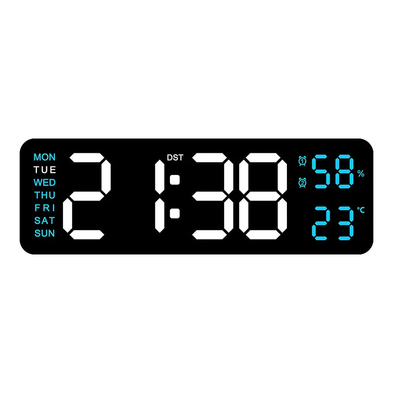 Digital LED Alarm Clock with Calendar,Temperature and Humidity. Acrylic or