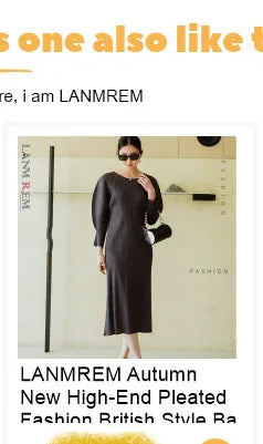 LANMREM Tie Flower Lantern Sleeve Pleated Women's Dress 2026 Spring New Lace Up Waist Design Round Collar Elastic Cloth 2DB6619