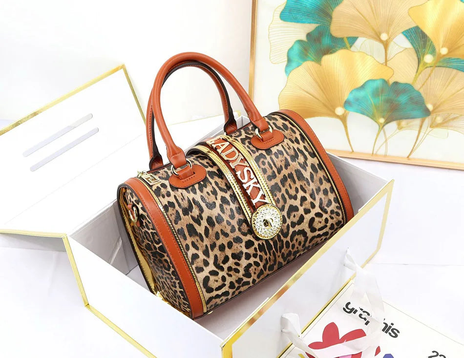 Large-capacity Women's Boston Barrel Handbags