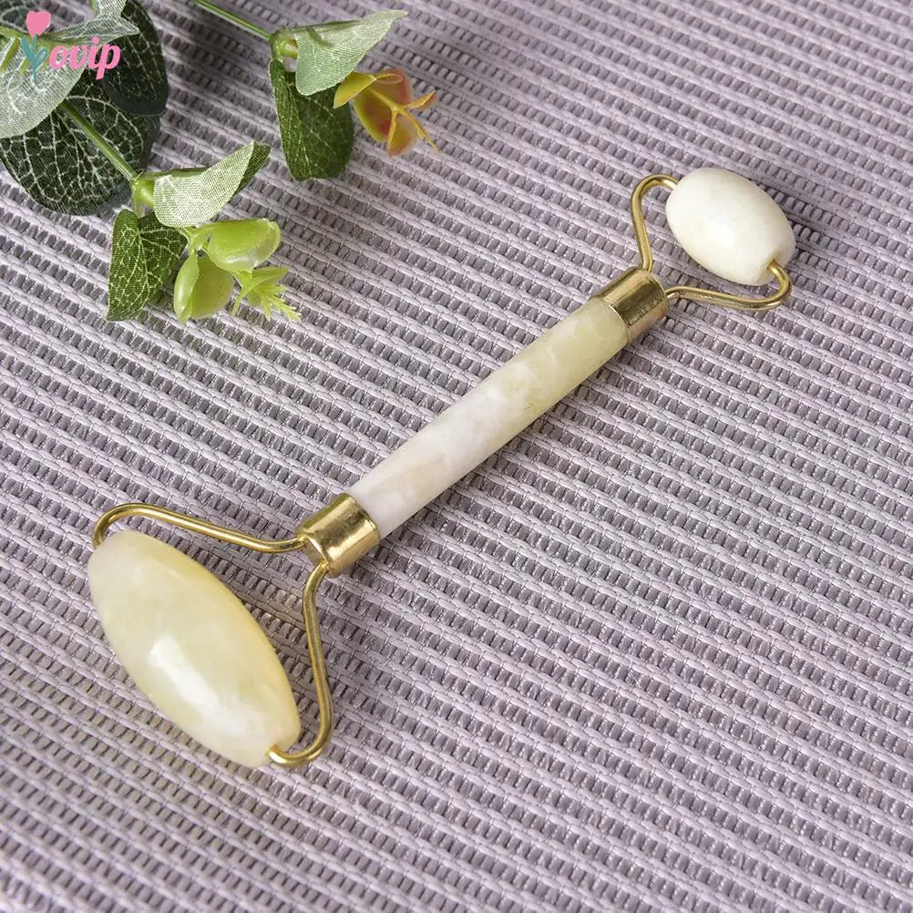 Natural Jade Facial Massage Roller | Anti-Wrinkle Face Slimming Beauty Tool | HotTrendyPicks