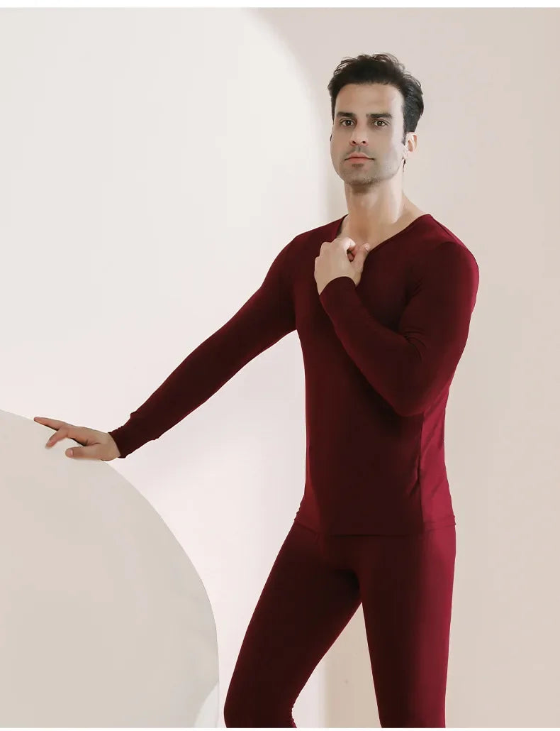 Men's Plus Size Thermal Underwear Suit | Fleece Long Johns Winter Homewear | HotTrendyPicks