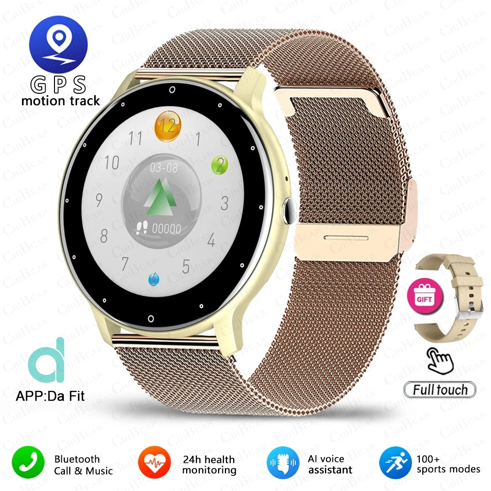 2026 New Ultra-Slim Smart Watch Men 100+ Sports Modes Heart Rate Monitoring AI Voice Assistant Bluetooth Call Smartwatches