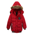 2025 Winter Children Warm Clothing Boys Down Jacket Baby Polyester Fiber Hooded