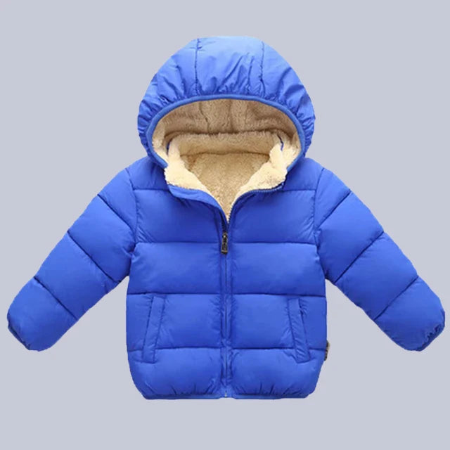 Kids’ Hooded Winter Jacket with Zip Front