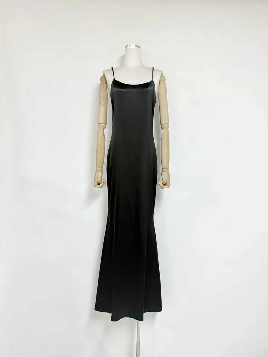 VGH Formal Feather Cape Sleeve Maxi Dress for Women O Neck Spaghetti Strap Floor Length Long Evening Prom Cocktail Party Gown