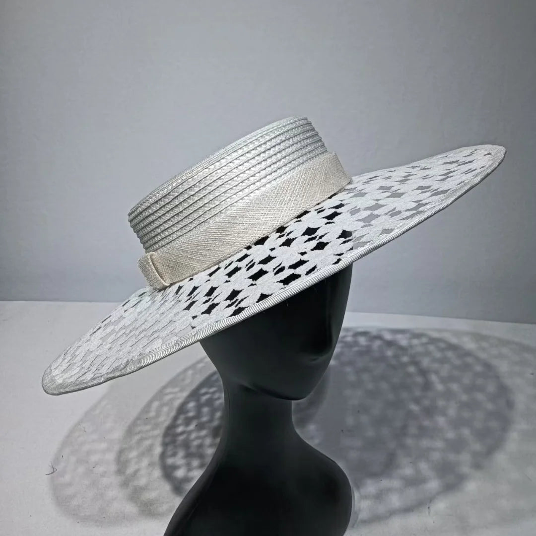 Handmade Femme Mariage Headpiece Fascinator Hat Women Formal Wedding Church Event Tea Millinery Cap Feather Kentucky Derby Race