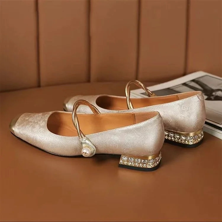 2026 Hot Sale Women's Versatile French Style Shallow Mouth Single Shoes Casual Lightweight Mary Jane Shoes
