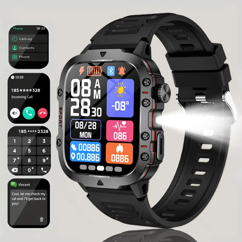 Bluetooth Smartwatch | Heart Rate Sleep Tracker | Gift for Men & Women