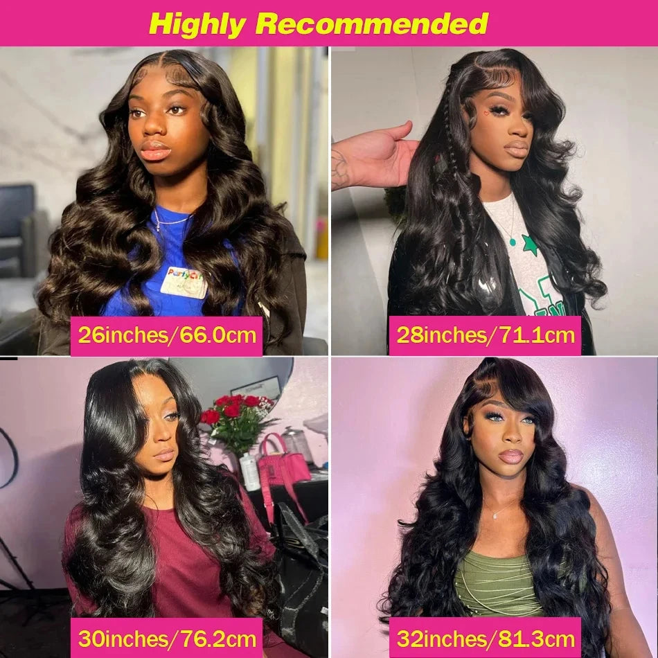 300 High Density Body Wave 13x6 HD Lace Frontal Brazillian Human Hair 40 Inch 13x4 Body Wave Lace Front Wig For Women