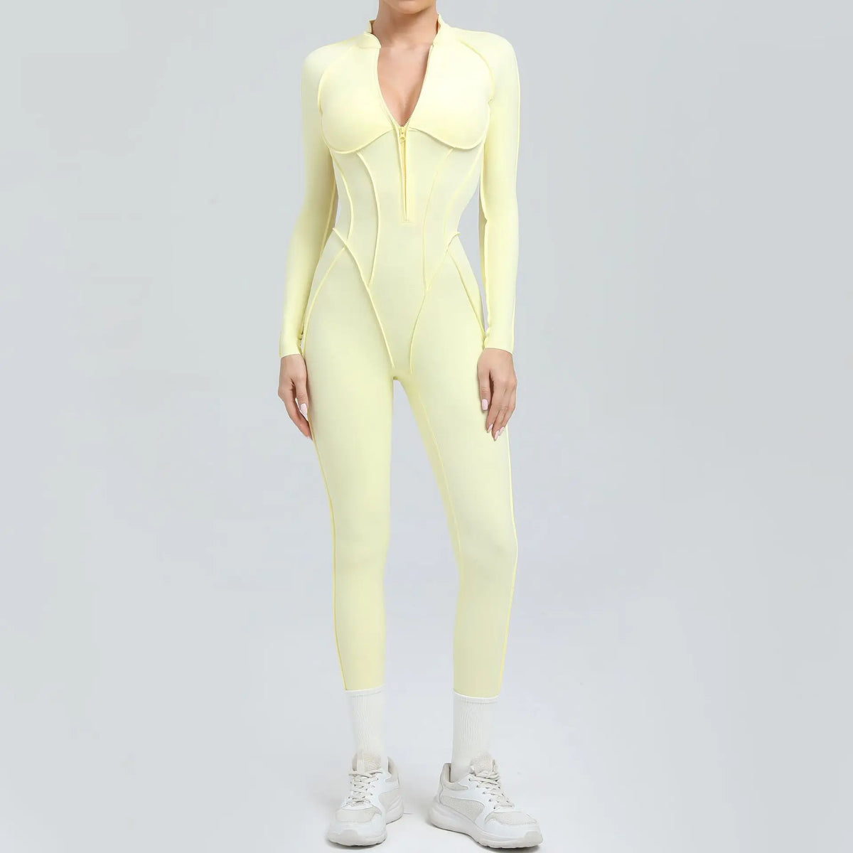Women’s Sleeveless Yoga Jumpsuit with Open-Back Detail