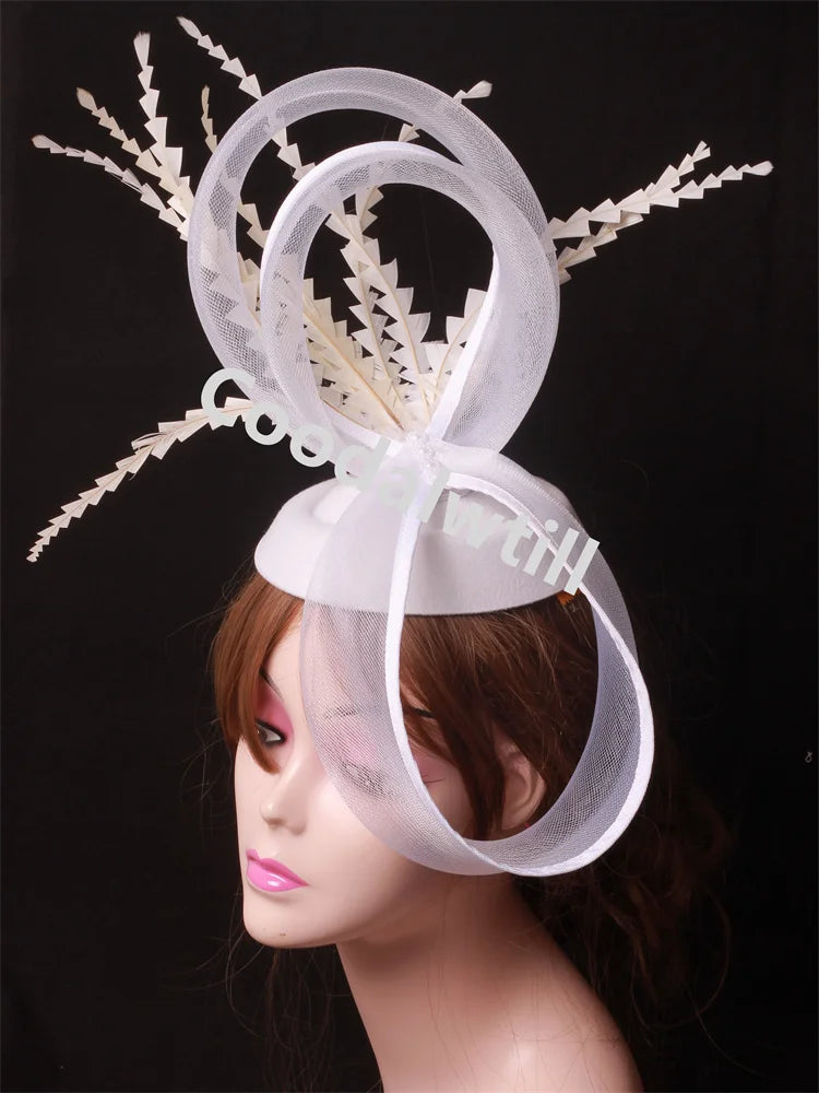 Pillbox Cap Fascinator with Veil | Elegant Church, Cocktail & Bridal Hat