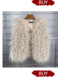 LANMREM Colorful Women's Furry Coat Rose Pink Faux Fur Coat Suit Collar Autumn Winter Thick Cardigan Long Overcoat Chic 2DB5859