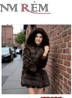 LANMREM Colorful Women's Furry Coat Rose Pink Faux Fur Coat Suit Collar Autumn Winter Thick Cardigan Long Overcoat Chic 2DB5859
