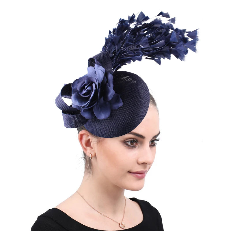 Rose Flower Pillbox Fascinator Hat | Elegant Wedding & Derby Headpiece