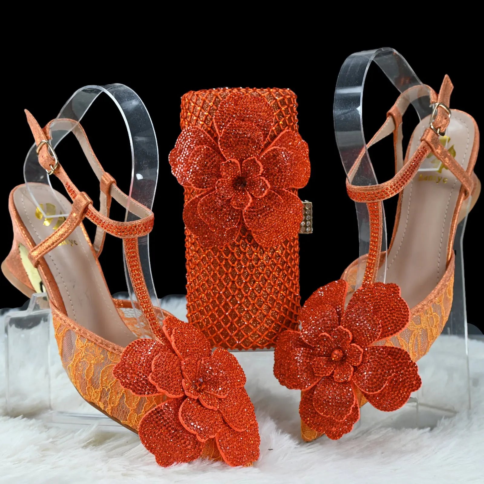 African Wedding fashion Shoes with Matching Bags For Women