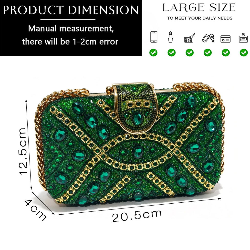 New Italian Design Blue Rhinestone High Heel Shoes & Bag Set Elegant Pointed-Toe For Women Wedding Party Evening Occasions