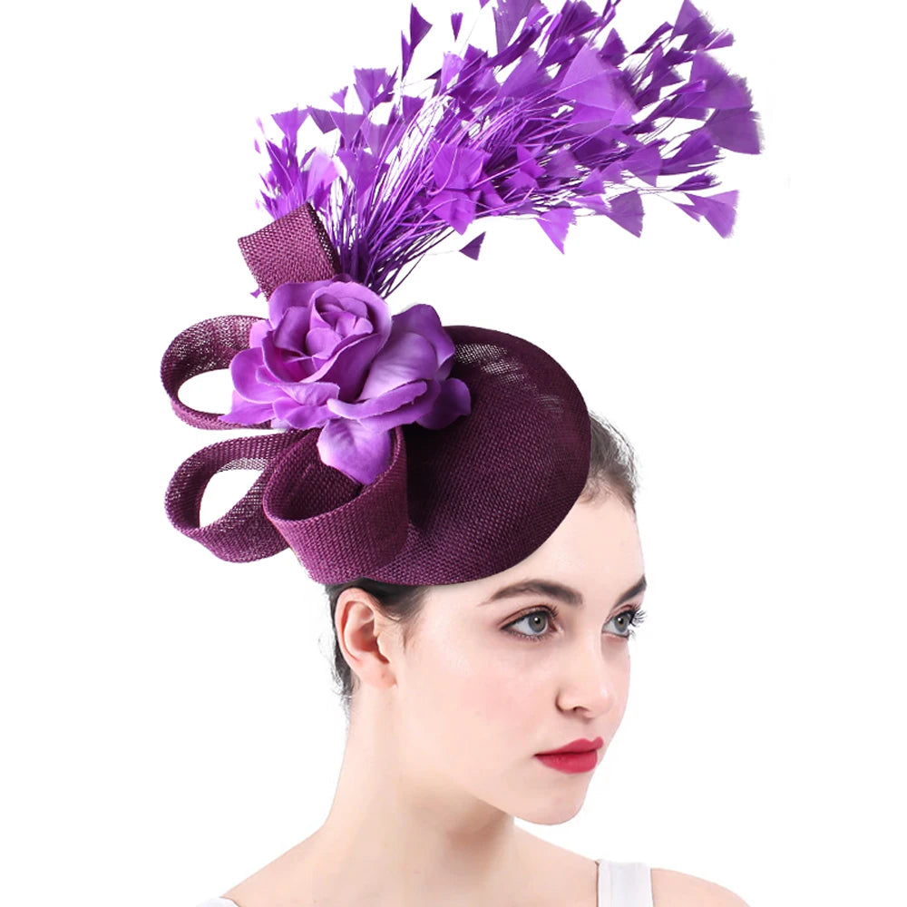 Rose Flower Pillbox Fascinator Hat | Elegant Wedding & Derby Headpiece
