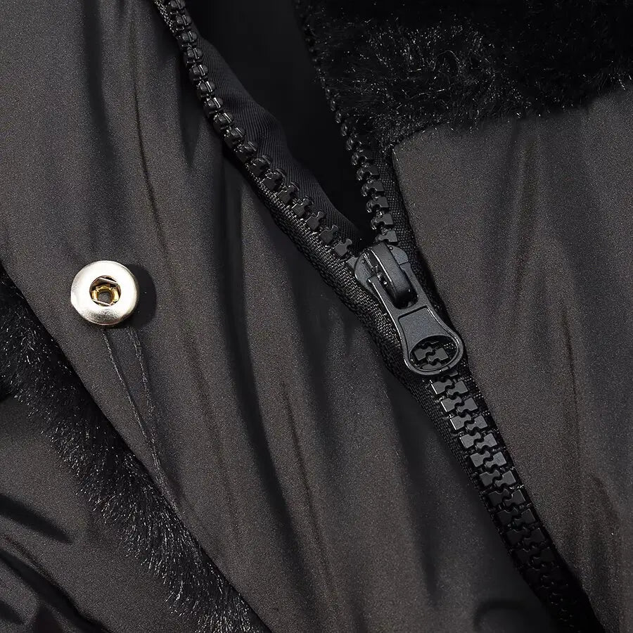 Women Fashion Hooded Patchwork Faux Fur Coat Knitted Sleeve Drop Shoulder Oversize Cotton Coats Autumn Winter 2026 Street Jacket