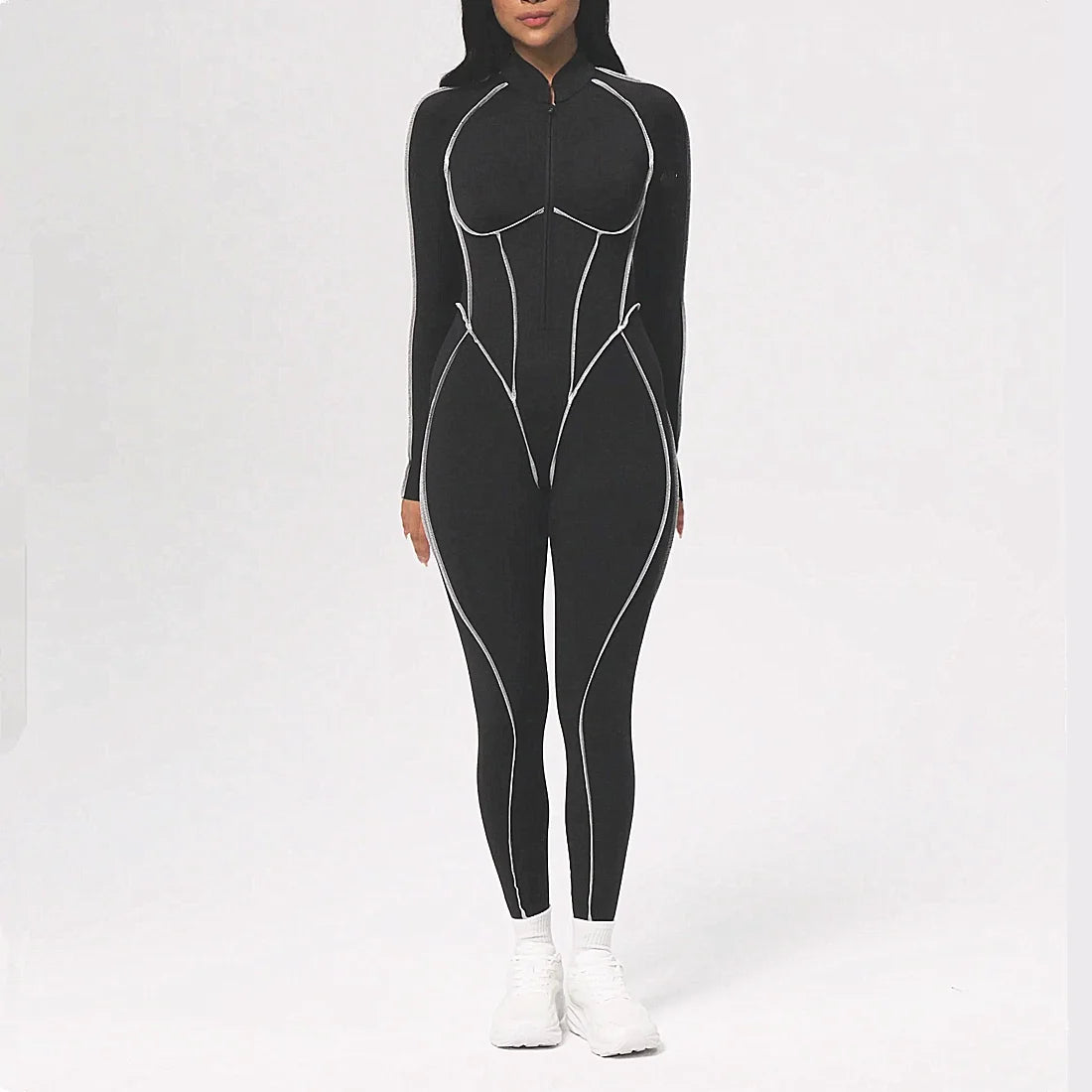 Women’s Sleeveless Yoga Jumpsuit with Open-Back Detail