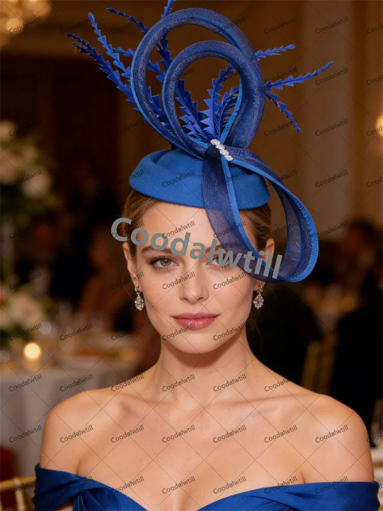 Pillbox Cap Fascinator with Veil | Elegant Church, Cocktail & Bridal Hat