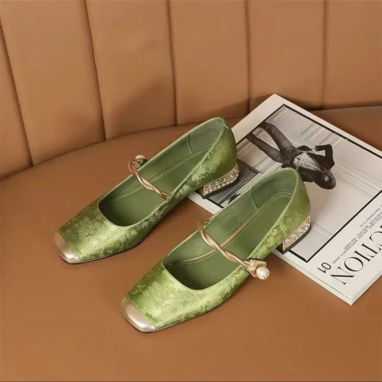 2026 Hot Sale Women's Versatile French Style Shallow Mouth Single Shoes Casual Lightweight Mary Jane Shoes